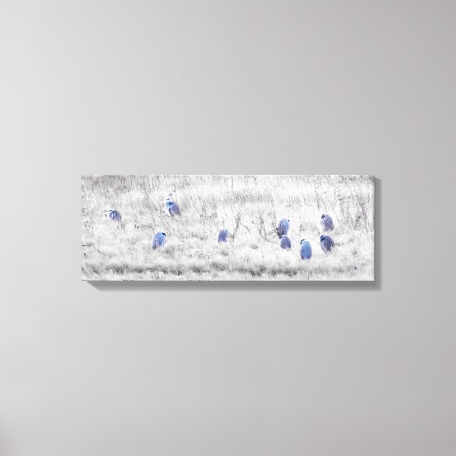 Impressão Em Tela Gangue da arte de muro do Blue Heron (Frente)