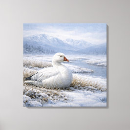 Impressão Em Tela Ganso da Neve Selvagem Inverno
