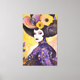 Impressão Em Tela Garganta Arraste Rainha Klimt Estilo