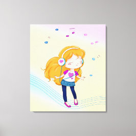 Impressão Em Tela Garota Bela Dança