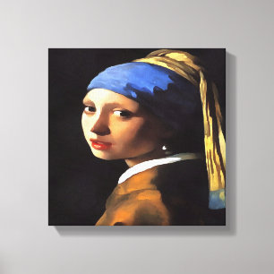 Impressão Em Tela Garota com pérolas ouvindo Johannes Vermeer