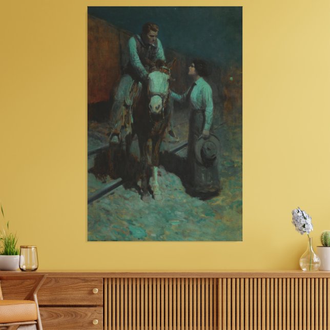Impressão Em Tela Garota E Cowboy (Insitu(Sala de estar))
