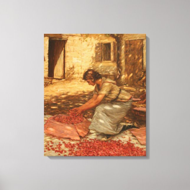 Impressão Em Tela Garota Fazendo Cerejas na Provença (França) (Frente)