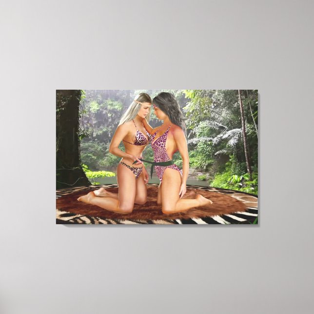IMPRESSÃO EM TELA GAROTAS DA SELVA SE ENFRENTAM (Frente)