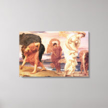 Garotas gregas pegando pedras na praia