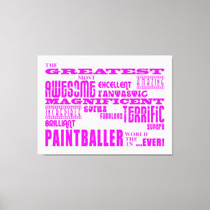 Impressão Em Tela Garotas Paintball : O maior pintor rosa