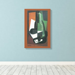 Impressão Em Tela Garrafa de jarro de vinho por Juan Gris, Cubismo V