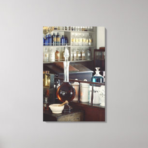 Impressão Em Tela Garrafas antigas da farmácia