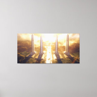 Impressão Em Tela Gates of Heaven, Divine Obelisk Misty Sunrise
