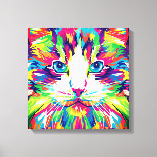 Impressão Em Tela Gatinho Cara De Gato Design- 21908