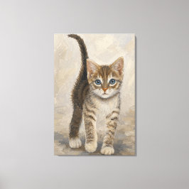Impressão Em Tela Gatinho Listrado