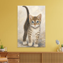 Impressão Em Tela Gatinho Listrado