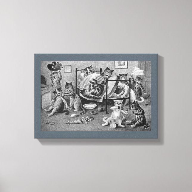 Impressão Em Tela Gatinhos Malditos, Louis Wain (Frente)