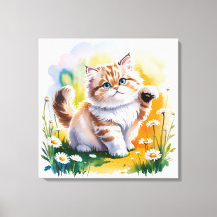 Impressão Em Tela Gato