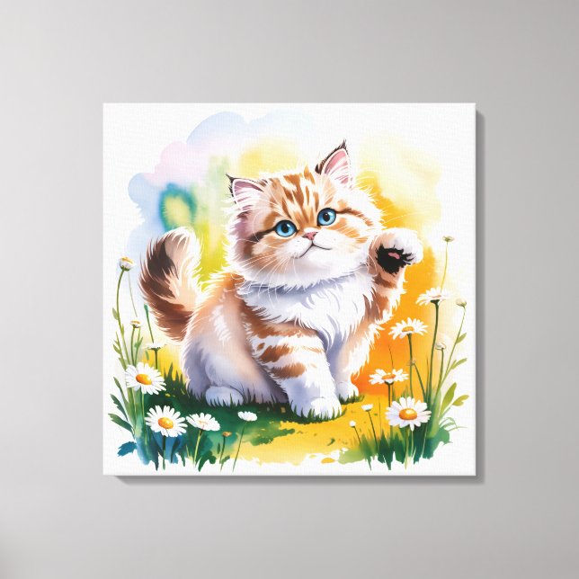 Impressão Em Tela Gato (Frente)