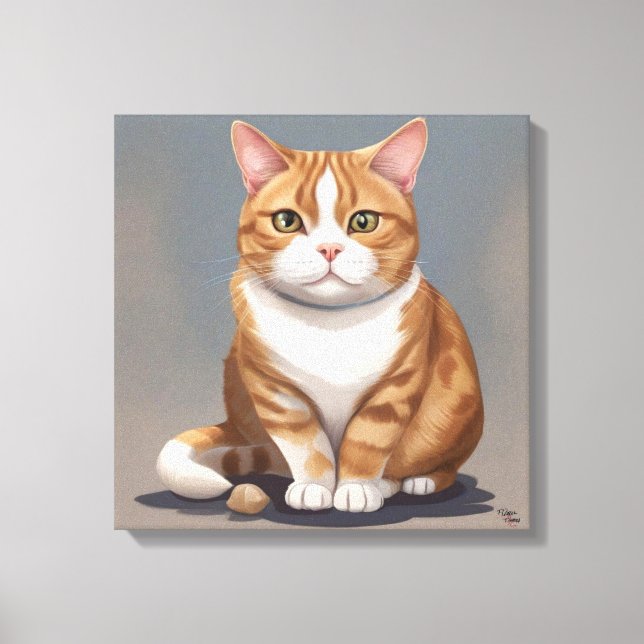 Impressão Em Tela Gato (Frente)
