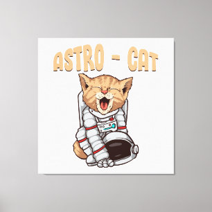 Impressão Em Tela Gato Astro