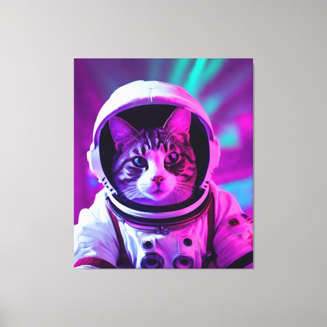 Impressão Em Tela gato astronauta (Frente)