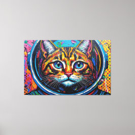 IMPRESSÃO EM TELA GATO BENGALA NO ESPAÇO-5