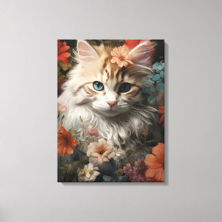 Impressão Em Tela Gato bonito