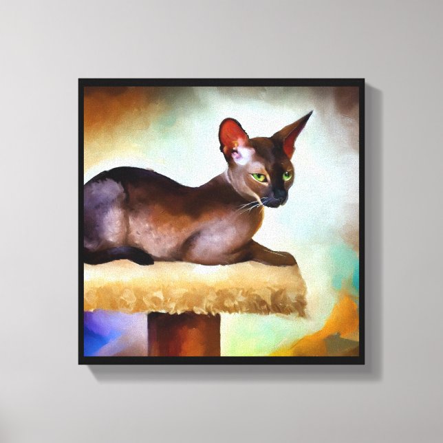 Impressão Em Tela Gato Chausie  (Frente)