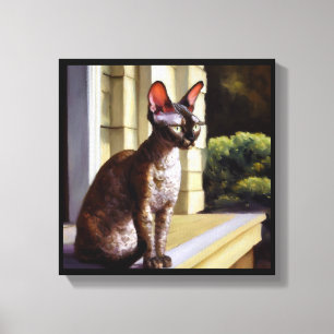 Impressão Em Tela Gato Cornish Rex