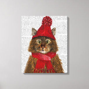 Impressão Em Tela Gato de Maine Coon