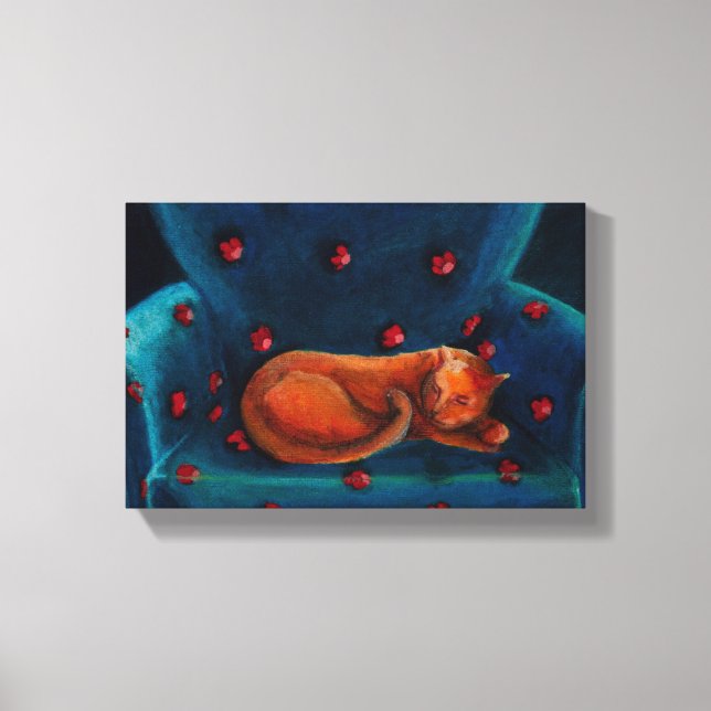 Impressão Em Tela Gato em Reposição (Frente)