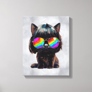 Impressão Em Tela Gato Engraçado Fofo Smol (Pintura Nº 3)