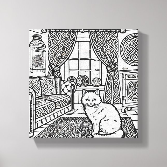 Impressão Em Tela Gato Fácil e Negrito #8 (Frente)