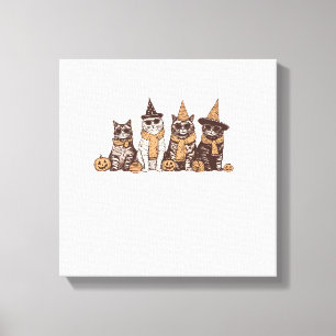 Impressão Em Tela Gato Fofo Dia das Bruxas Kitty Animal de Estimação