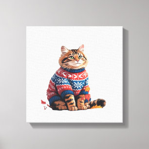 Impressão Em Tela Gato Folha Outono Olá Outono Gato Engraçado Amante