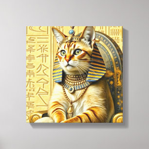 IMPRESSÃO EM TELA GATO KANAANI-FARAÓ
