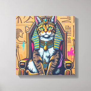 IMPRESSÃO EM TELA GATO KANAANI-FARAÓ 2