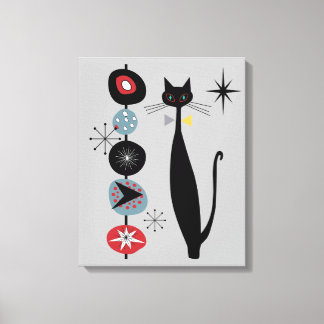 Impressão Em Tela Gato Legal Moderno do Meio século da Era Atômica