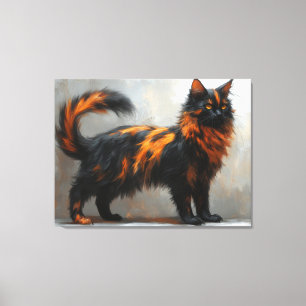 Impressão Em Tela Gato Maine Coon fofinho
