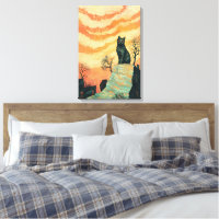 Gato Místico - Arte Sunset Vintage