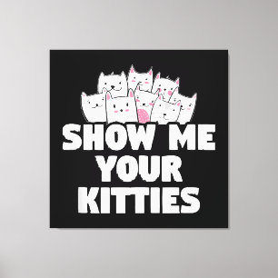 Impressão Em Tela Gato Mostre Meus Gatinhos