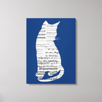 Impressão Em Tela Gato Musical
