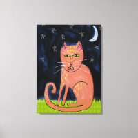 Gato na pintura de Abstrato à Lua