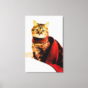 Impressão Em Tela Gato, Natureza, Escarpa