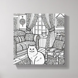 Impressão Em Tela Gato Negrito e Fácil #9