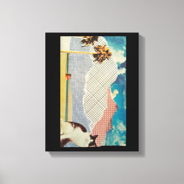 Impressão Em Tela Gato numa paisagem estranha (Frente)