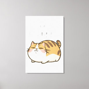 Impressão Em Tela Gato Preguiçoso Engraçado - Farei Isso Amanhã