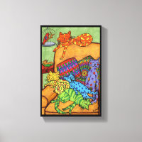 Gatos De Desenho Coloridos Cadeira De Dormir