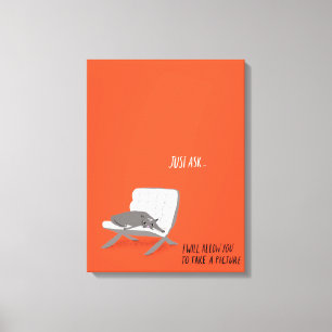 Impressão Em Tela Gatos De Mod - Apenas Pergunte