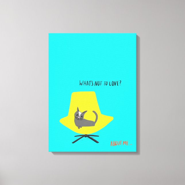 Impressão Em Tela Gatos de Mod - O que não se ama? (Frente)