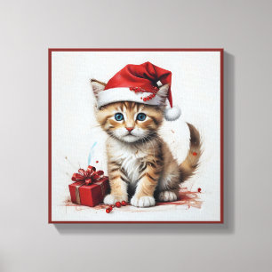 Impressão Em Tela Gatos Festivos nas Festas de Natal - Víblias de Fé
