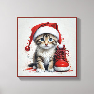 Impressão Em Tela Gatos Festivos nas Festas de Natal - Víblias de Fé