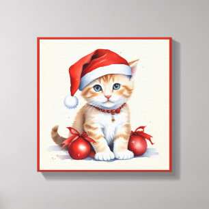 Impressão Em Tela Gatos Festivos nas Festas de Natal - Víblias de Fé
